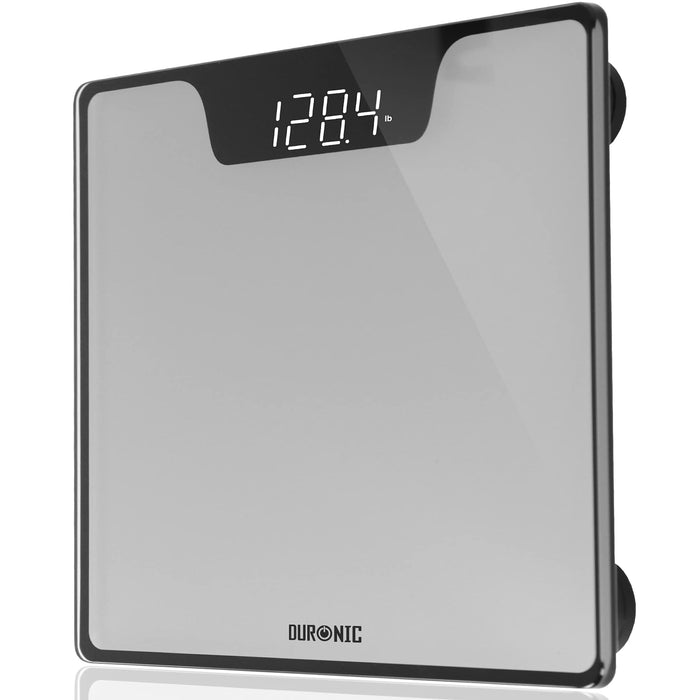 Zoomgoods Digital Bathroom Body Scales BS303 | Measures Body Weight in Kilograms and Pounds | Silver/Black Design | Step-On Activation | Precision Sensors | 180kg Capacity