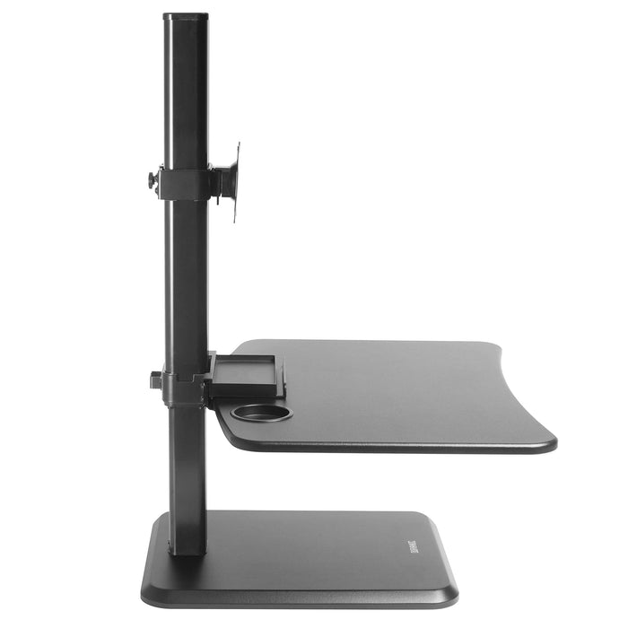 Zoomgoods Sit-Stand Desk DM05D14 | Height Adjustable Office Workstation | 65x51cm Platform | Raises 7-44cm | Riser for PC Computer Screen and Keyboard | Ergonomic Desktop Converter with Screen Mount