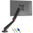 Zoomgoods Monitor Arm Stand DMUSB5X1 | Single PC Desk Mount | Headphone, USB, Microphone Extension Sockets | 13-27” LED LCD Screen | VESA 75/100 | Full Motion (Tilt -90°/+85°, Swivel 180°, Rotate 360°)