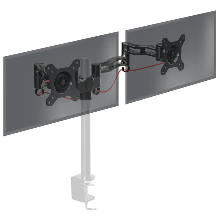 Zoomgoods Dual Spare Arm Set DM35P2 | Two DM35 Arms with VESA Heads | Dual Joint Screen Arms | Compatible with All Zoomgoods Monitor Desk Mounts & Poles | BLACK | Aluminium | Part of the DM35 Range