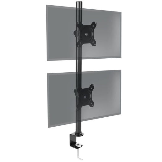 Zoomgoods Dual Monitor Stand DM15D2V2, Dual Monitor Arms for two 13-32” PC LCD Screens, Height Adjustable Dual Monitor Mount, Gaming Monitor with VESA 75 100, Monitor Riser for Work & Home Office Desk