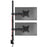 Zoomgoods Dual Monitor Stand DMT152VX2, Dual Monitor Arm Desk Mount for two 13-27” PC Screens, Height Adjustable Monitor Mounts with 100cm Pole & VESA 75 100, Monitor Riser for Home Office Work Desk