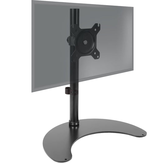 Zoomgoods Monitor Stand DM15D1, Monitor Arm for 13-32” PC LED Screens, Adjustable Tilt Single Monitor Mount, Gaming Monitor Desk Mount with VESA 75 100, Monitor Riser for Work & Home Office Desk