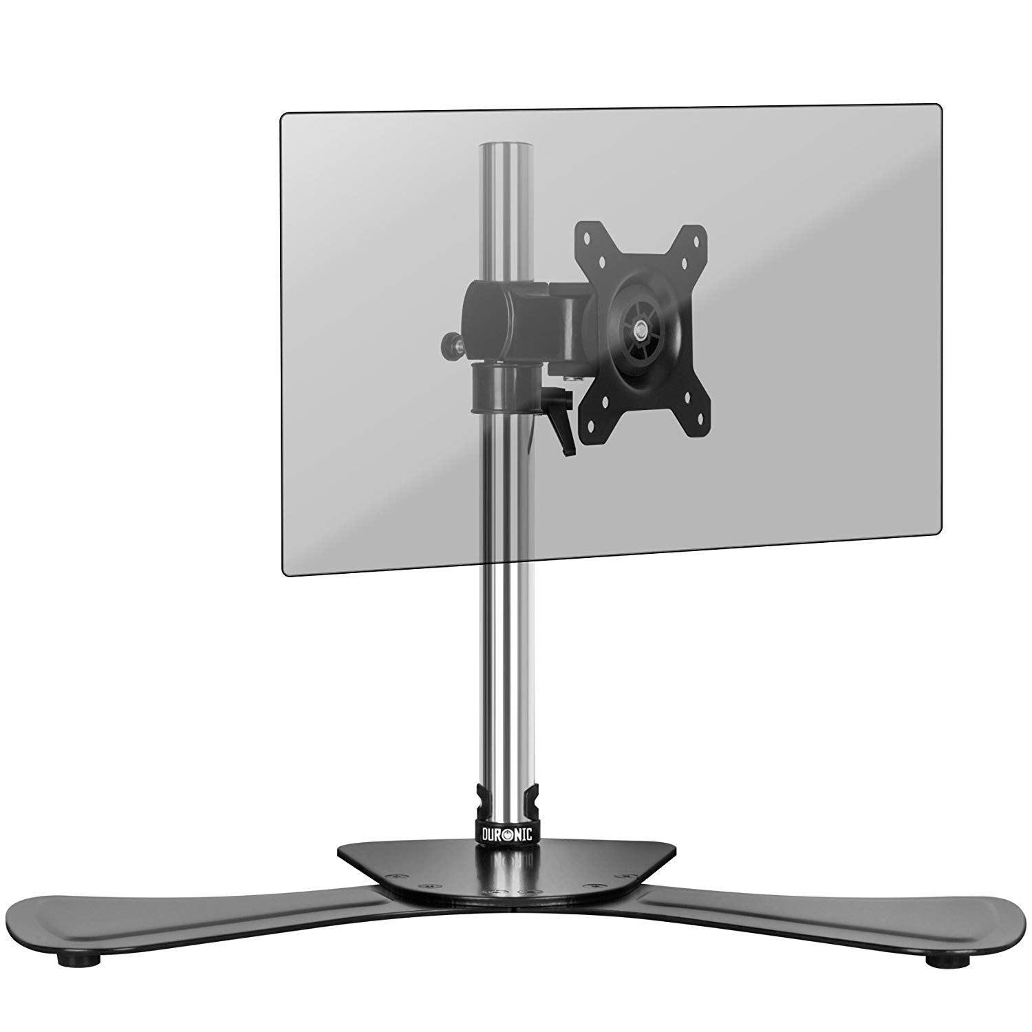 Zoomgoods Computer Monitor Arms Stand DM751 Single Freestanding PC Arm Desk Mount Adjustable Stands for VESA 75/100 One 15-24 Inch LED LCD Screen 8kg Capacity Mounts Tilt -15/+15 Rotate 360 - Black
