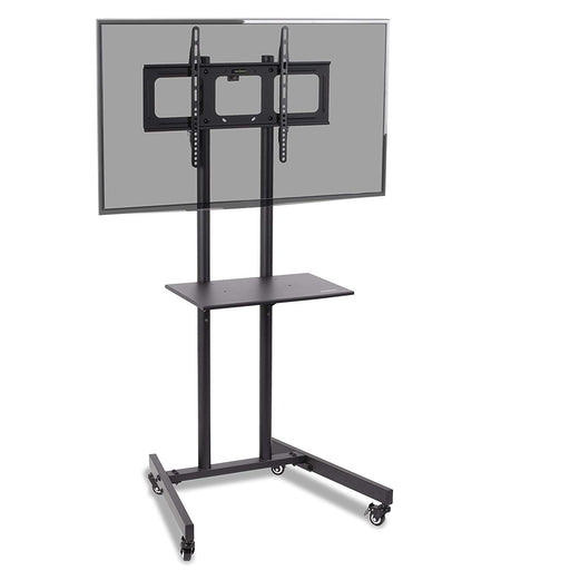 Zoomgoods Mobile TV Stand on Wheels TVS5T1, Trolley Mount with Shelf Heavy duty for 32-70 Inch Flat Screen Television LCD LED OLED QLED, VESA Up to 600x400, Max. 68kg / 150lbs Capacity