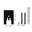 Zoomgoods Grommet 3 | DM-GR-03 | Adaptor for Fixing Monitor Arm Bracket via a Hole in the Desk | Compatible with Zoomgoods Desk Mounts DMG51X2 and DMG52 Models ONLY | Black Steel