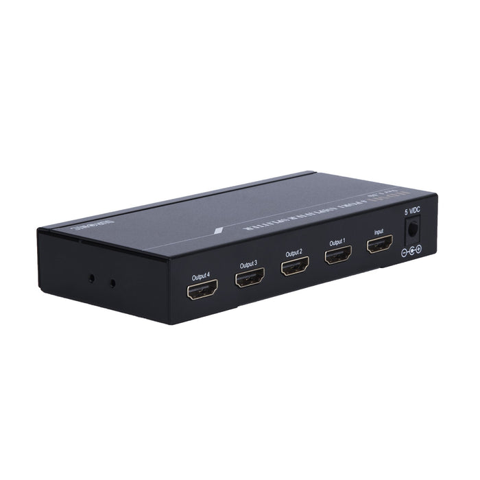 Zoomgoods HDMI Splitter box HS14 - 4 Way - 1 input 4 output - Full HD 1080p 3D enabled - Displays 1 HD source to 4 TV's