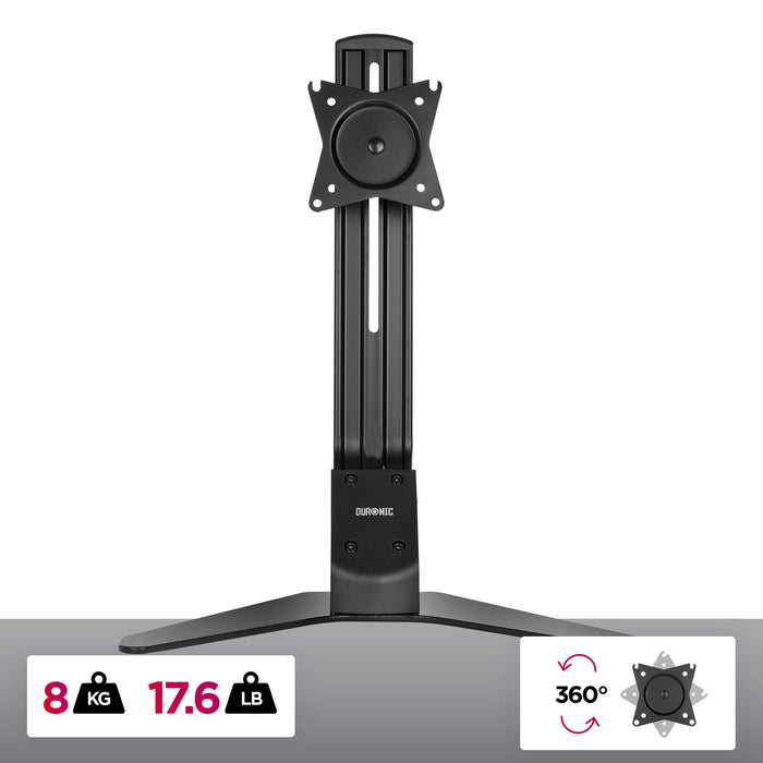 Zoomgoods DM12D1 Monitor Arm Stand | Single PC Desk Mount | Height Adjustable | For One 17-27" Screen | Ergonomic | VESA 75/100 | Screens up to 8kg | Tilt +15° & -15°/Rotate 360°