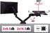 Zoomgoods Dual Monitor Arm Stand DMDCL1X1 | Double/Twin PC Desk Mount | Height Adjustable | For 13-24 Inch LED LCD Screen & Laptop | VESA 75/100 | 6.5kg Capacity