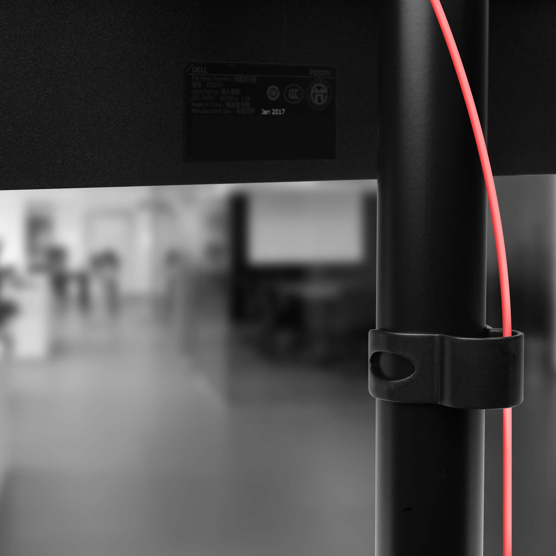 Zoomgoods Monitor Stand DM15D1, Monitor Arm for 13-32” PC LED Screens, Adjustable Tilt Single Monitor Mount, Gaming Monitor Desk Mount with VESA 75 100, Monitor Riser for Work & Home Office Desk