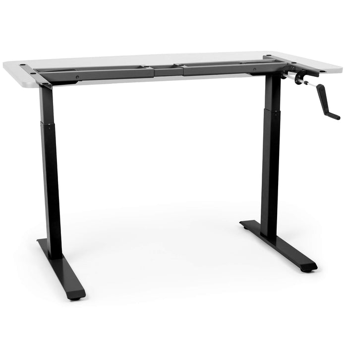 Zoomgoods Sit Stand Desk Frame TM00 BK | Manual Standing Office Table | Frame ONLY | Height Adjustable 71-116cm by Crank Handle | Ergonomic Workstation | Sturdy and Robust | Customisable | BLACK