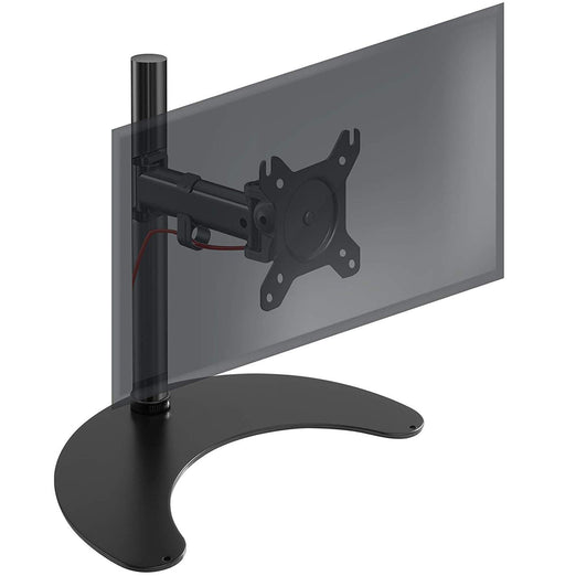 Zoomgoods Single Monitor Stand DM25D1 Monitor Arm Desk Mount for 13-27” Screens Adjustable Desk Riser with VESA 75/100 Freestanding Monitor Mount for Home Office Work