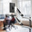 Zoomgoods Desk Mount DM65L1X1 | Dual Gas-Powered Monitor Stand for 15-27 Inch LCD/LED PC/TV Screen and Laptop | Twin Arms | Adjustable Support | VESA 75/100 Bracket | Tilt 15-27-90°/+85°,Swivel 180°,Rotate 360°