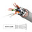 Zoomgoods Ethernet Cable 10M High Speed CAT 8 Patch Network Shielded Lead 2GHz / 2000MHz / 40 Gigabit, CAT8 SFTP Wire, Snagless RJ45 Super-Fast Data - Grey