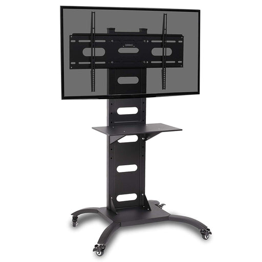 Zoomgoods TV Mount Stand Bracket TVS4T1 | Floor Standing for 37-70 Inch Flat Screen | With Tilt and Swivel | VESA Up to 700x400 | Strong Heavy Duty | Max. 82kg Capacity | Shelf | On Wheels