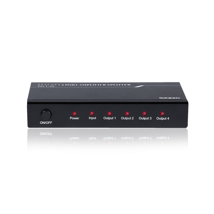 Zoomgoods HDMI Splitter box HS14 - 4 Way - 1 input 4 output - Full HD 1080p 3D enabled - Displays 1 HD source to 4 TV's