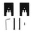 Zoomgoods Grommet 3 | DM-GR-03 | Adaptor for Fixing Monitor Arm Bracket via a Hole in the Desk | Compatible with Zoomgoods Desk Mounts DMG51X2 and DMG52 Models ONLY | Black Steel