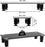 Zoomgoods Monitor Stand Riser DM051 | Laptop and Screen Stand for Desktop | Black Tempered Glass | Support for a TV or PC Computer Monitor | Ergonomic Office Desk Shelf | 40kg Capacity | 63x25cm