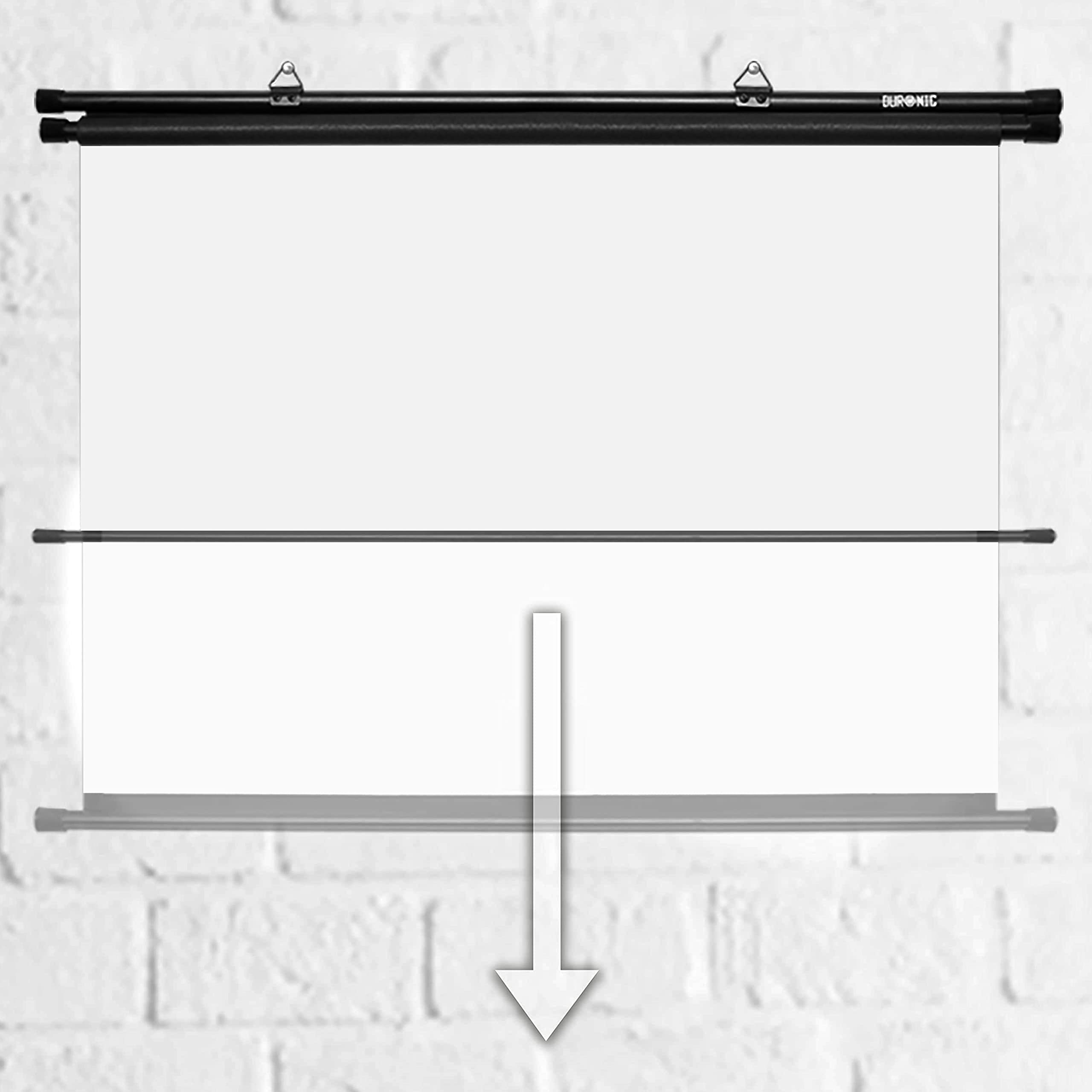 Zoomgoods Bar Projector Screen BPS90 / 43 Wall Mountable 90” Projection Screens for Home Office School Matte White Movie Screen with 4:3 Aspect Ratio for Movie Nights Home Cinemas Office Presentations