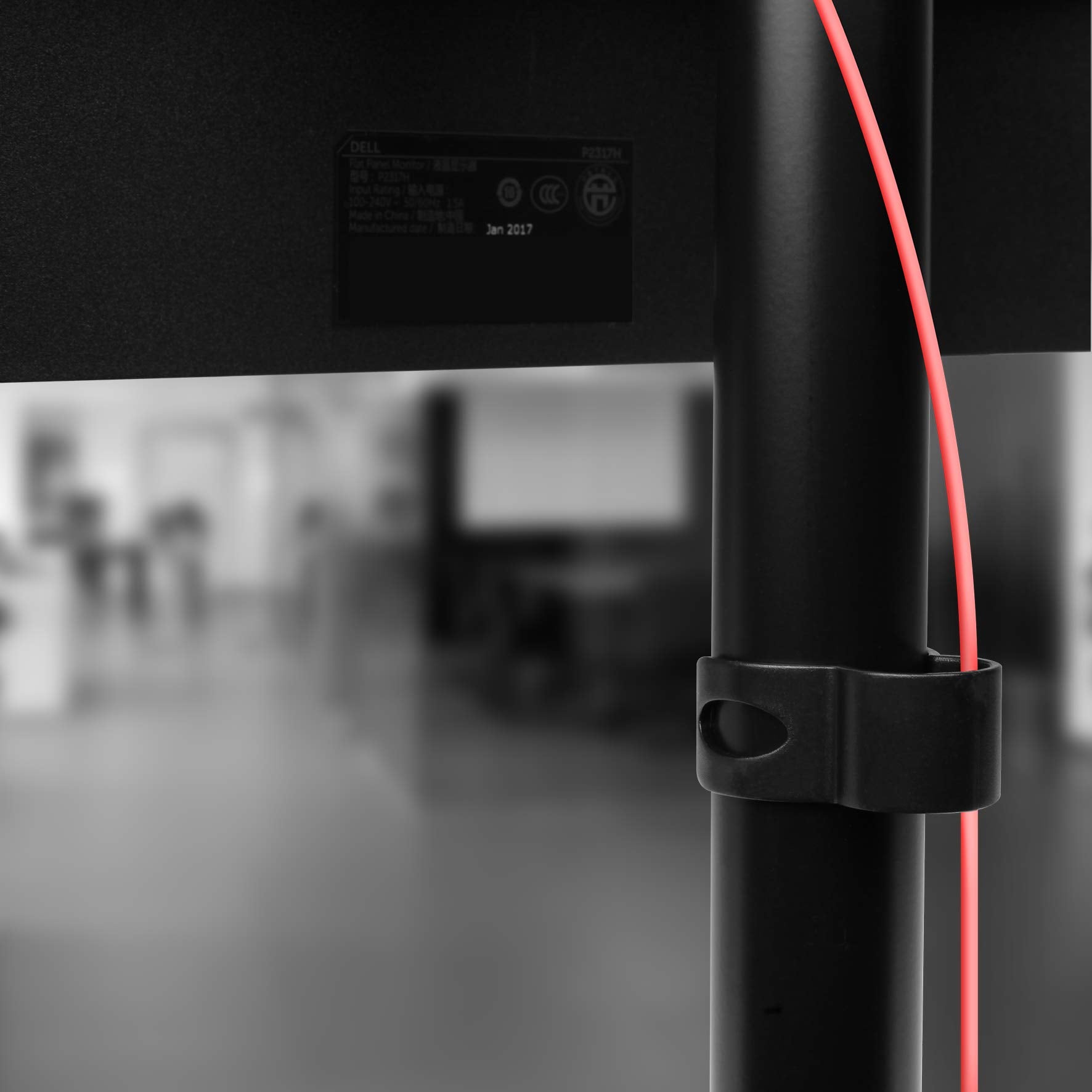 Zoomgoods Dual Monitor Stand DM15D2V2, Dual Monitor Arms for two 13-32” PC LCD Screens, Height Adjustable Dual Monitor Mount, Gaming Monitor with VESA 75 100, Monitor Riser for Work & Home Office Desk