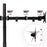 Zoomgoods Dual Monitor Stand DMT152, Double Monitor Arm Desk Mount for Two 13-27” PC Screens, Height Adjustable Monitor Mounts with 100cm Pole & VESA 75 100, Monitor Riser for Home Office Work Desk