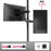 Zoomgoods Dual Monitor Stand DMT152VX1, Dual Monitor Arm Desk Mount for two 13-27” PC Screens, Height Adjustable Monitor Mounts with 100cm Pole & VESA 75 100, Monitor Riser for Home Office Work Desk