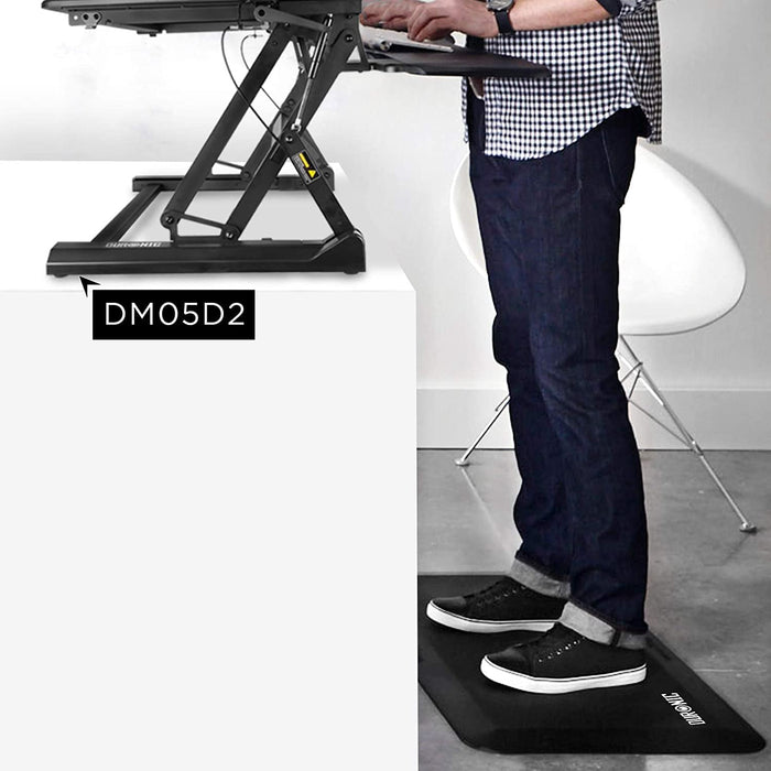 Zoomgoods Anti-Fatigue Mat DM-MAT2, Office Sit Stand Desk Floor Mat, Ergonomic Support for Feet, Hips, Legs & Back, Comfort and Relief for Standing at Work or Kitchen, 71cm x 43cm - Black
