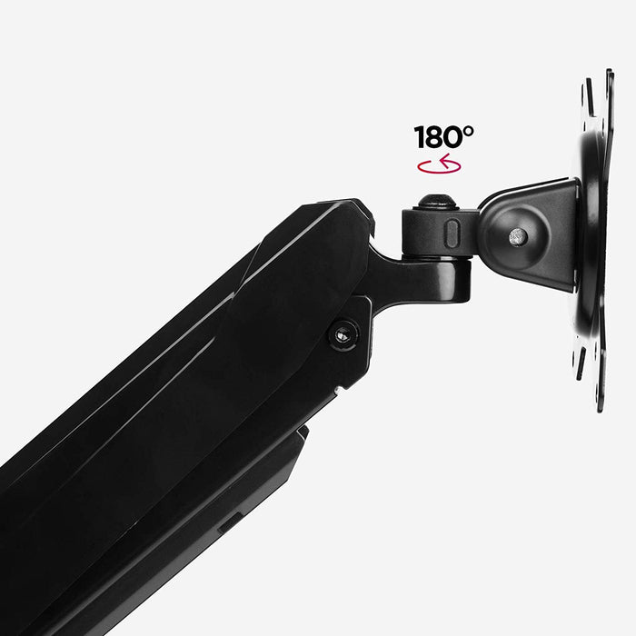 Zoomgoods Monitor Arm Stand DMG51X2 | Single PC Desk Mount | Height Adjustable | For One 13-24 Inch LED LCD Screen | VESA 75/100 | 6.5kg Capacity | Tilt +90°/-45°, Swivel 180°,Rotate 360°