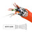 Zoomgoods Ethernet Cable 1.5M High Speed CAT 8 Patch Network Shielded Lead 2GHz / 2000MHz / 40 Gigabit, CAT8 SFTP Wire, Snagless RJ45 Super-Fast Data - Orange