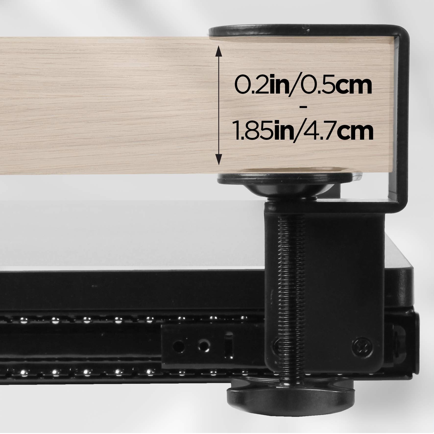 Zoomgoods Keyboard Drawers DKTPX2 Desk Extender with Keyboard Pull Out Tray Ergonomic Under Desk Drawer for Keyboards Mouse Improved Posture