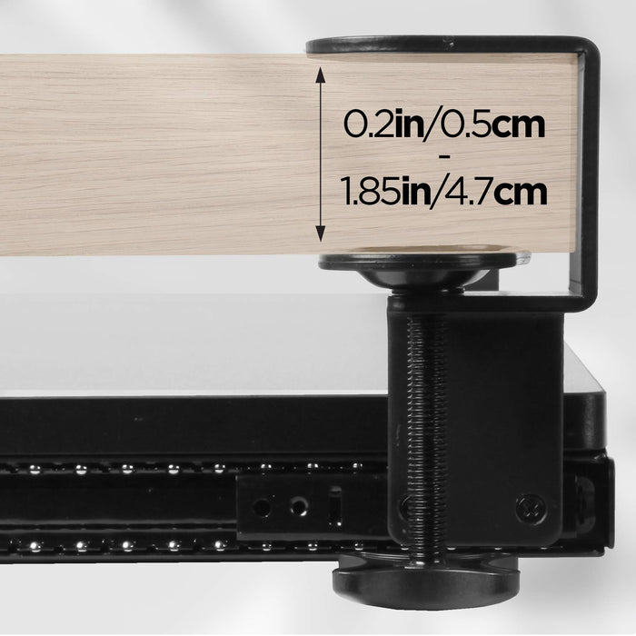 Zoomgoods Keyboard Drawers DKTPX2 Desk Extender with Keyboard Pull Out Tray Ergonomic Under Desk Drawer for Keyboards Mouse Improved Posture