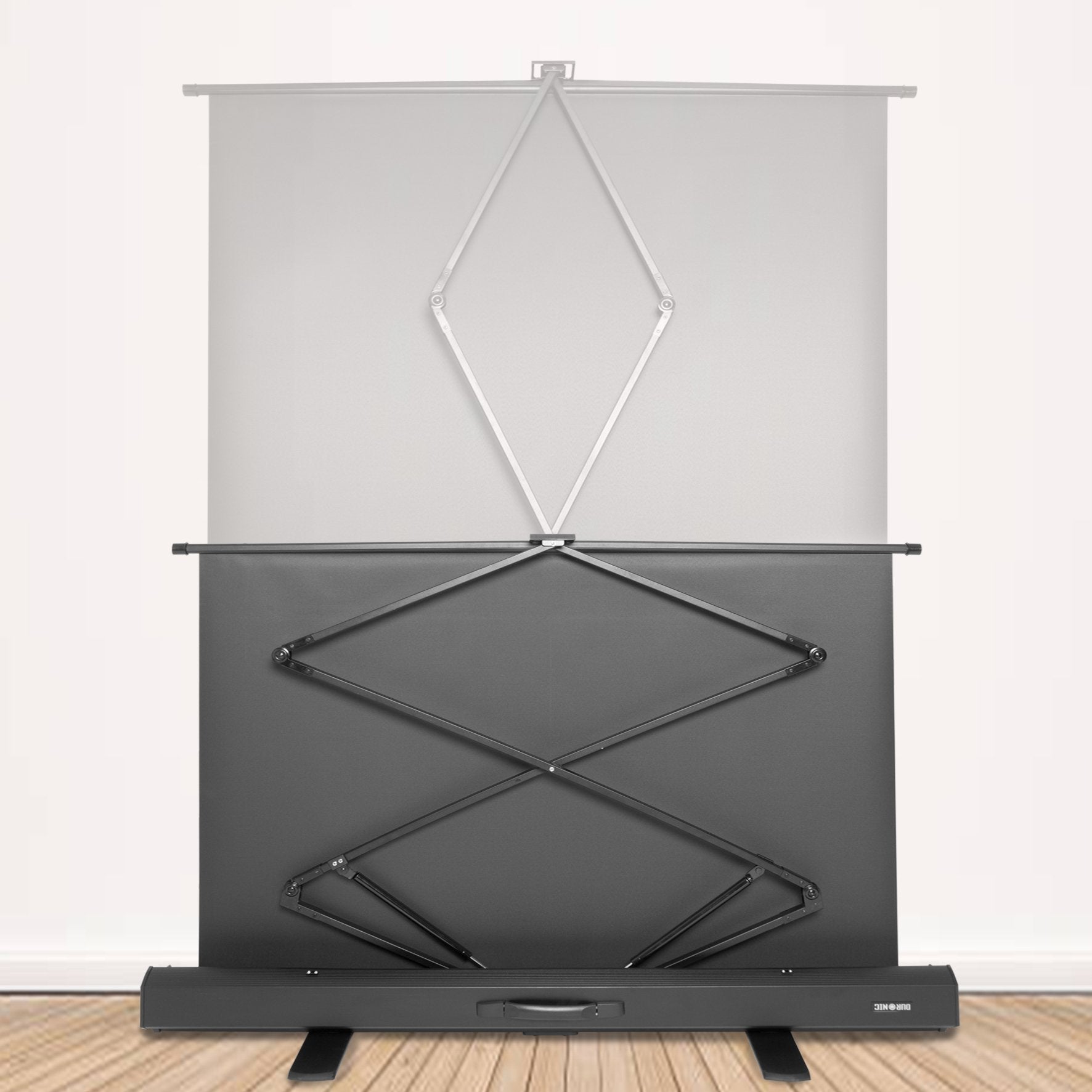 Zoomgoods Projector Screen FPS80/43 Floor Projection Screens, 80” Freestanding Movie Screen, 4:3 Ratio Home Theatre Cinema Screen, Ideal for Home, Classroom, Office Presentations