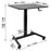 Zoomgoods Sit-Stand Desk WPS47 | Portable Ergonomic Desk for Laptop | 80x50cm Platform | Multi-Use Video Projector Table on Wheels | Adjustable Height by Handle | 30kg Capacity | Home Office Workspace…