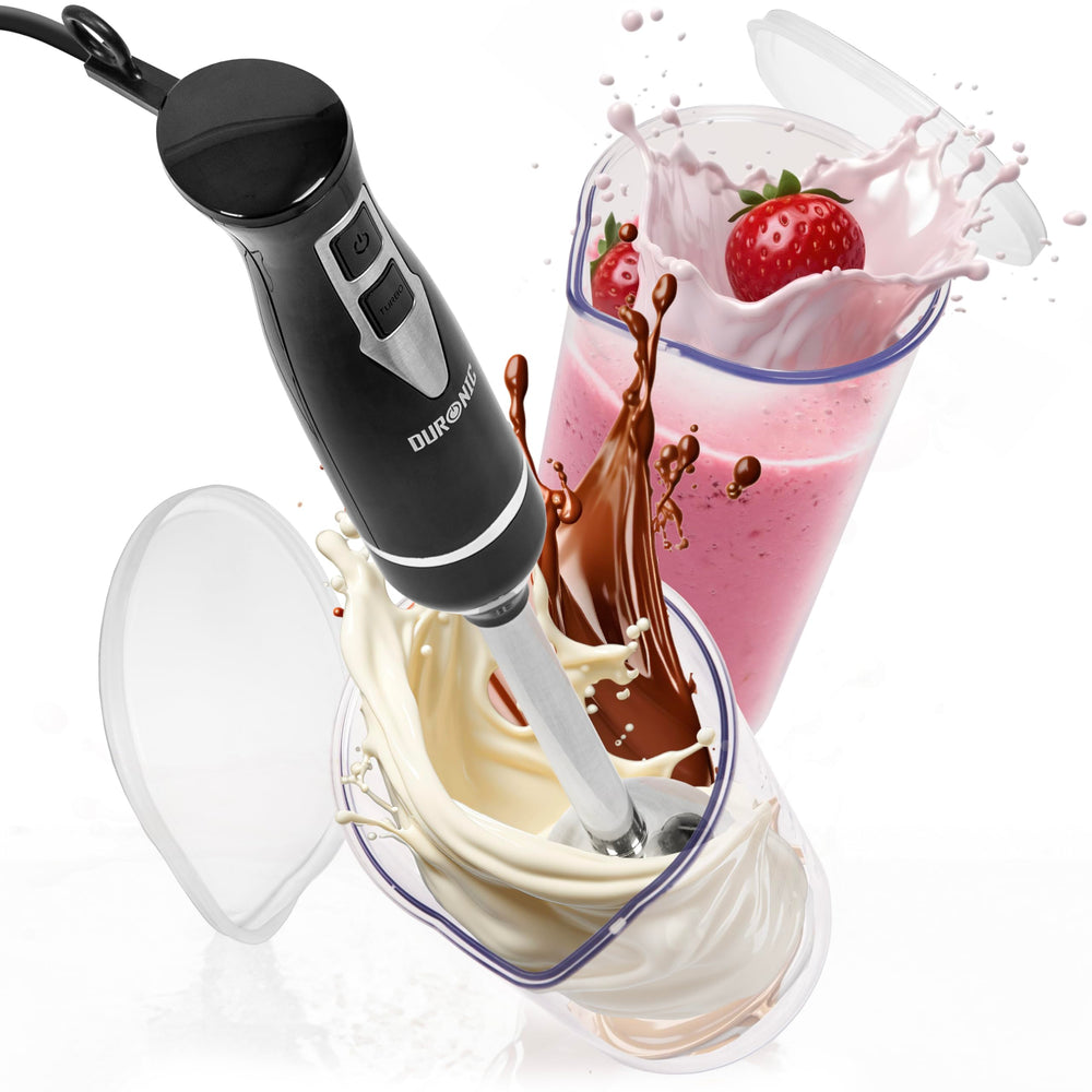 Zoomgoods Electric Hand Blender HB35C, 350W Power, Dual Stainless Steel Blades, 40cm Handheld Immersion Stick, Lightweight Design, 600ml capacity Cups/Beakers, for Baby Food, Smoothies
