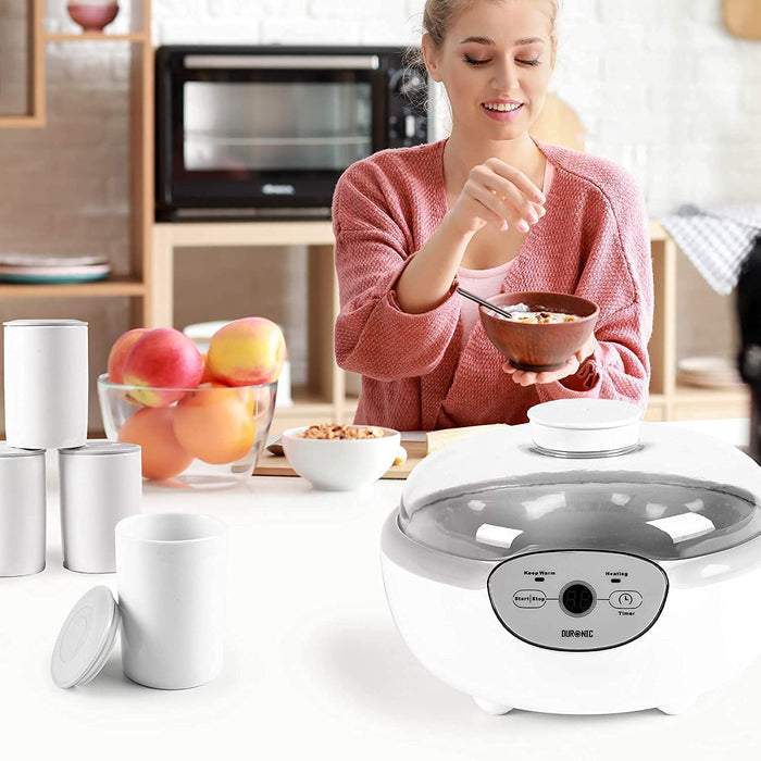 Zoomgoods Spare Small Yoghurt Pots P8YM2 | Set of 8 Ceramic Jars | Compatible with Zoomgoods YM1 and YM2 Yogurt Maker Machines | Eight 125ml Individual Portion Size Pots