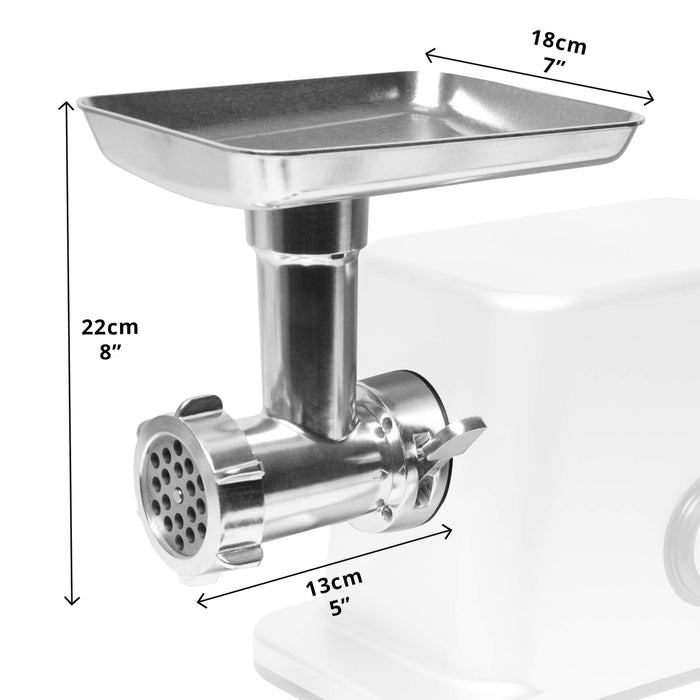 Zoomgoods Meat Grinder MG301, Electric Meat Mincer Machine, Sausage Maker and Kibbeh Maker, Grinder Mixer for Food, Meat, Fish, Vegetables, Kebabs at Home, Stainless Steel Plates