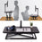Zoomgoods Sit-Stand Desk DM05D20 | Height Adjustable Office Workstation | 74x45cm Platform | Riser for PC Computer Screen, Keyboard, Laptop | 10kg Capacity | Ergonomic Desktop Table Converter…