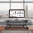 Zoomgoods Sit-Stand Desk DM05D2 | Height Adjustable Office Workstation | 90x59cm Platform | Raises from 14-50cm | Riser for PC Computer Screen, Keyboard, Laptop | Ergonomic Desktop Table Converter