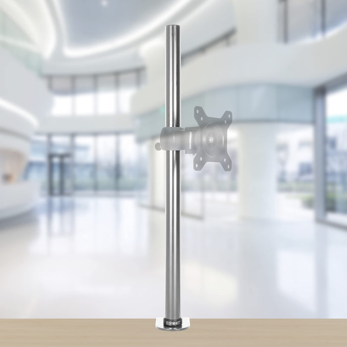 Zoomgoods DM15 DM25 DM35 Monitor Arm Stand 60cm Pole SILVER | Compatible with All Zoomgoods Monitor Desk Mount Arms | Silver | Steel | Long | 600mm Length | 32mm Diameter | Clamp Included