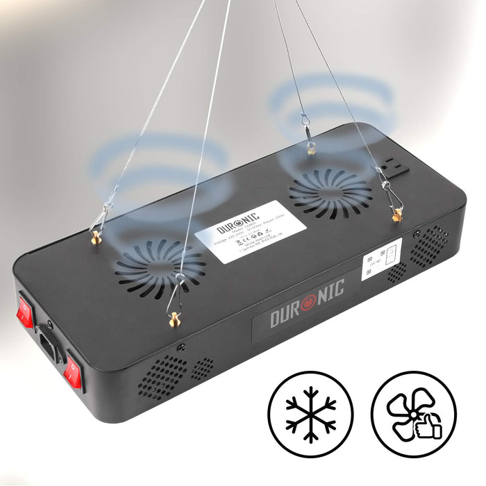 Zoomgoods Hanging Grow Light GLH90 | Indoor Garden Lamp for Plants or Herbs | 60x LED Full Spectrum Bulbs: White, Red & Blue| Double Switch / 2 Modes: Veg & Bloom | Heat Dissipation System | 900W