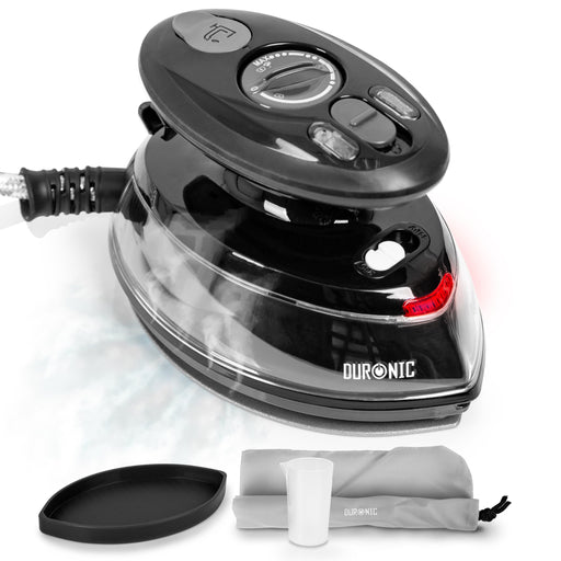 Zoomgoods Travel Iron SI3 BK Mini Irons, 35ml Tank, Steam Iron, 400W Lightweight Portable Ironing, Compact, Variable Heat Settings For Holiday Quilting Patchwork Applique Craft