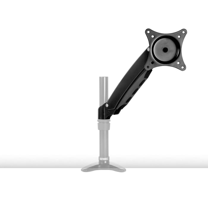 Zoomgoods Monitor Stand Spare Arm DML5S1, DM55 Whole Arm and VESA Head, Compatible with All Zoomgoods Desk Mount Poles, Black, Steel, VESA Head Rotates 360°, Tilts +85°/-90°, Fits VESA 75/100