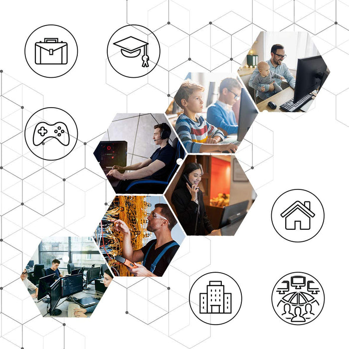 Zoomgoods Ethernet Cable 0.5M High Speed CAT 8 Patch Network Shielded Lead 2GHz / 2000MHz / 40 Gigabit, CAT8 SFTP Wire, Snagless RJ45 Super-Fast Data - Black