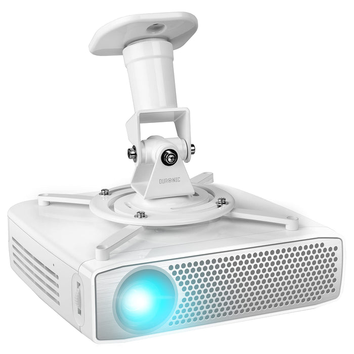 Zoomgoods Projector Mount PB07XB | Bracket Fixing for Ceiling | 10kg Capacity | Universal | Heavy Duty | Fittings Included | Rotate 360 °, Swivel 180 °, Tilt 180° for Easy Projection Set-up