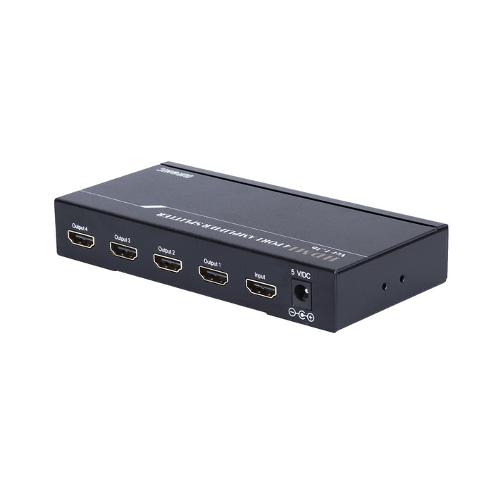 Zoomgoods HDMI Splitter box HS14 - 4 Way - 1 input 4 output - Full HD 1080p 3D enabled - Displays 1 HD source to 4 TV's