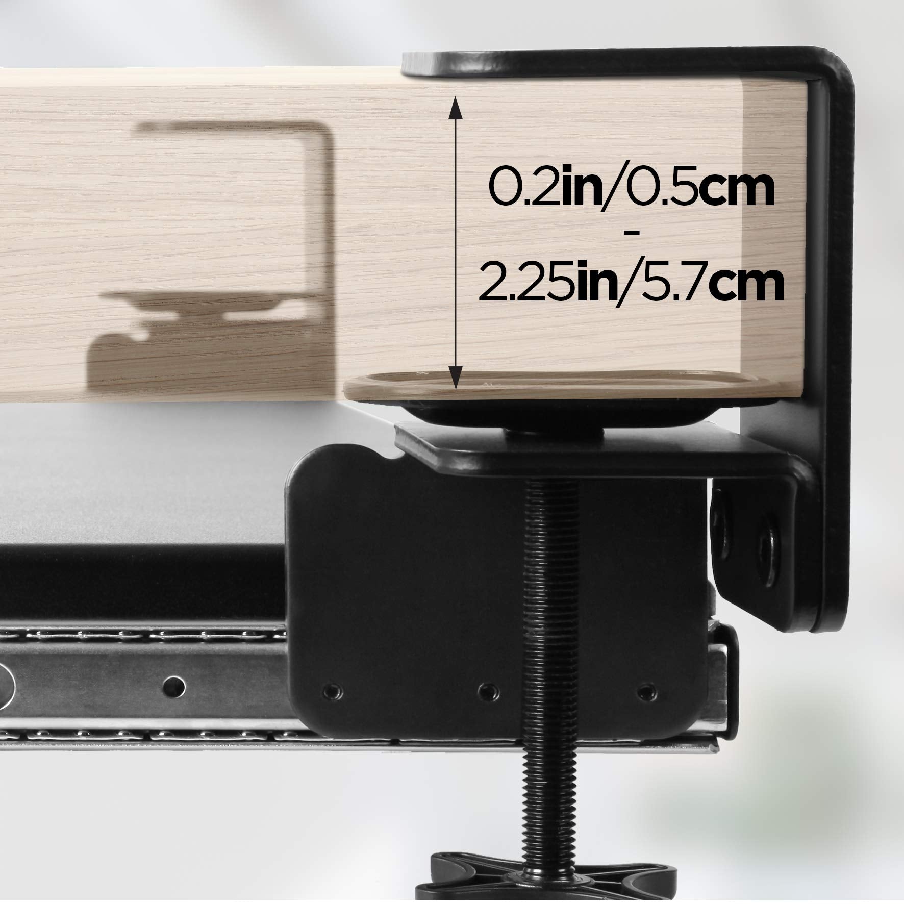 Zoomgoods Keyboard Drawers DKTPX1 Desk Extender with Keyboard Pull Out Tray Ergonomic Under Desk Drawer for Keyboards Mouse Improved Posture