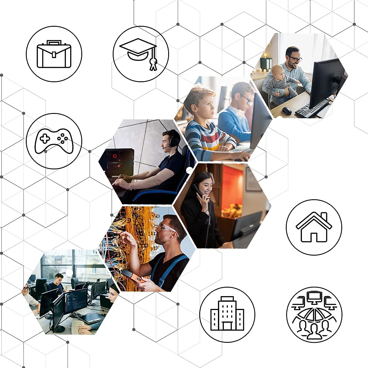 Zoomgoods Ethernet Cable 1M High Speed CAT 8 Patch Network Shielded Lead 2GHz / 2000MHz / 40 Gigabit, CAT8 SFTP Wire, Snagless RJ45 Super-Fast Data - White