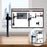 Zoomgoods Single Monitor Arm DM251X3 Height Adjustable Monitor Stand Riser Clamp for 13-27” PC screens Monitor Desk Mounts with VESA 75/100 Monitor Mount with 8kg capacity Monitor Stand for Desk Gaming