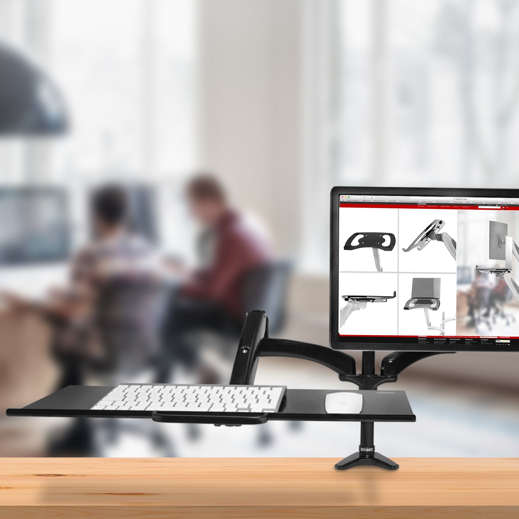 Zoomgoods Keyboard Platform DM0K1 Desk with Keyboard Tray for Home Office Work Ergonomic Workstation Desk Extender for Keyboards Improved Posture