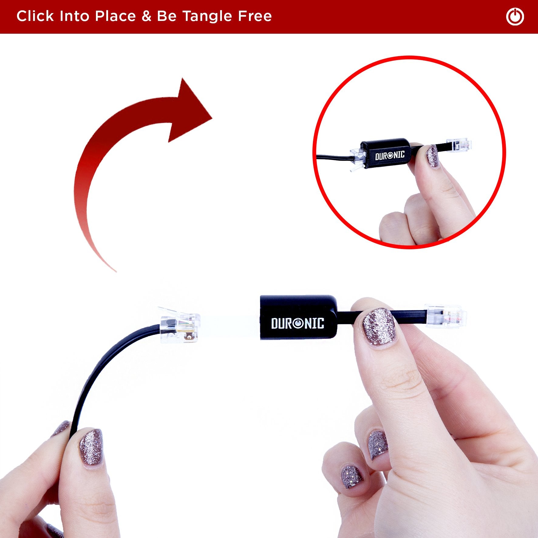 Zoomgoods Phone Line Detangler DT001 Black